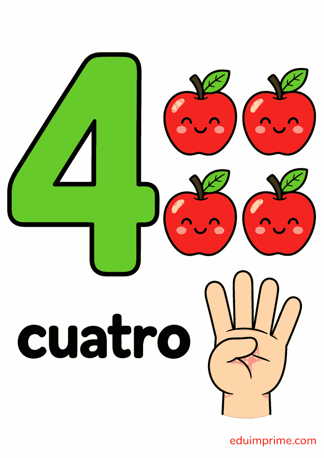Ficha ilustrada del número 4