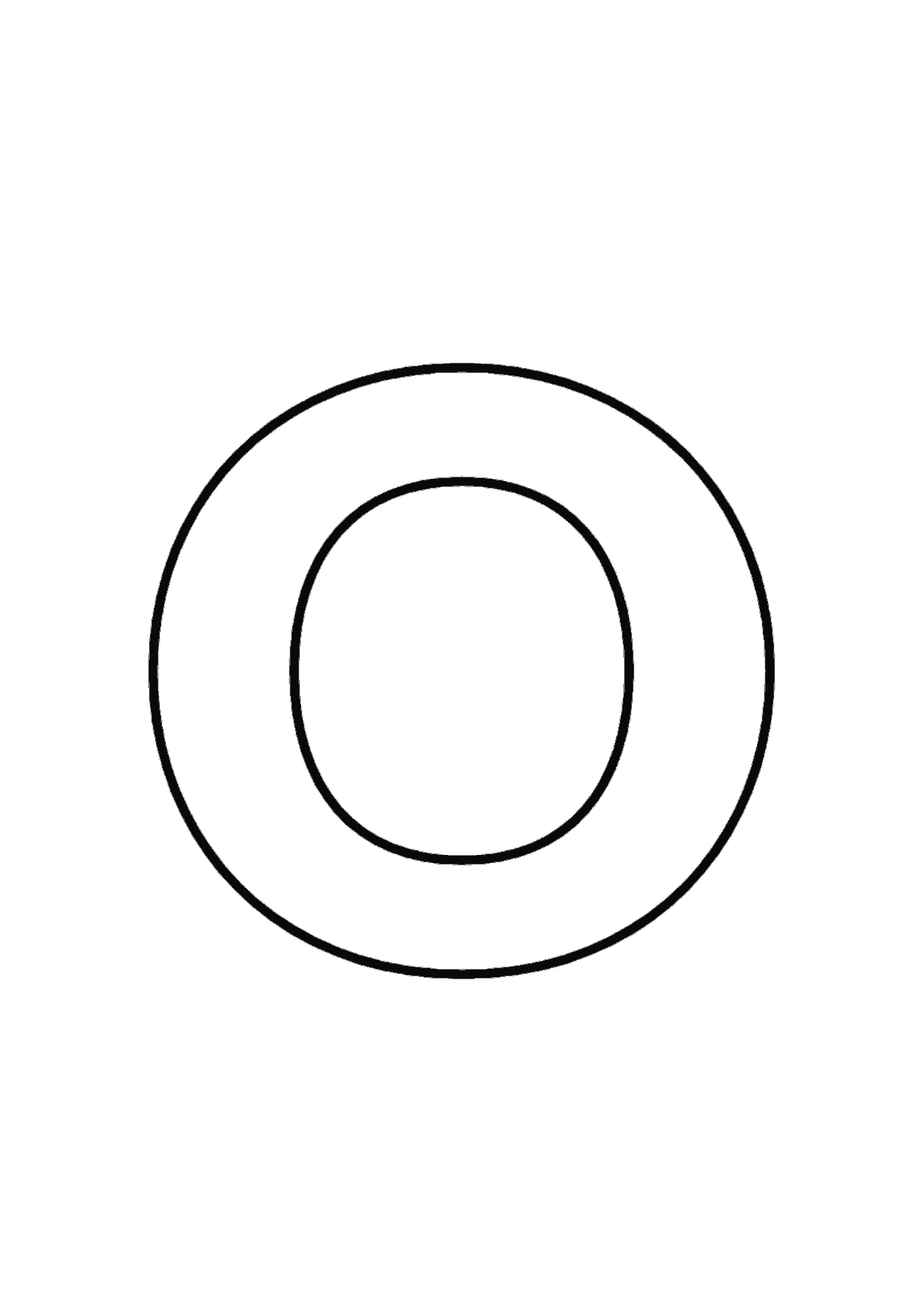 Letra O mayúscula para colorear e imprimir