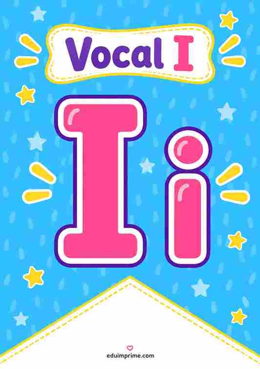 Vocal I colorida para niños